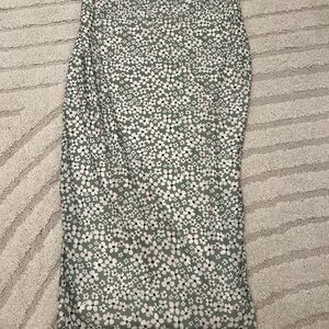 Floral Green Maxi Skirt